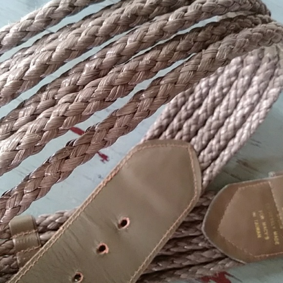 Leather and woven chord belt - Picture 6 of 8